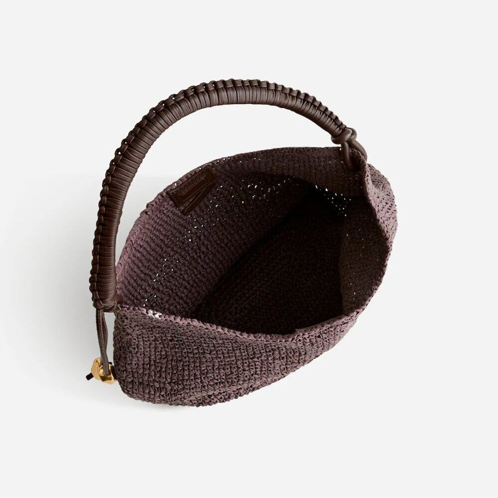NWOT Madewell The Large Camren Straw Bag Chocolate Raisin Brown - Picture 2 of 4